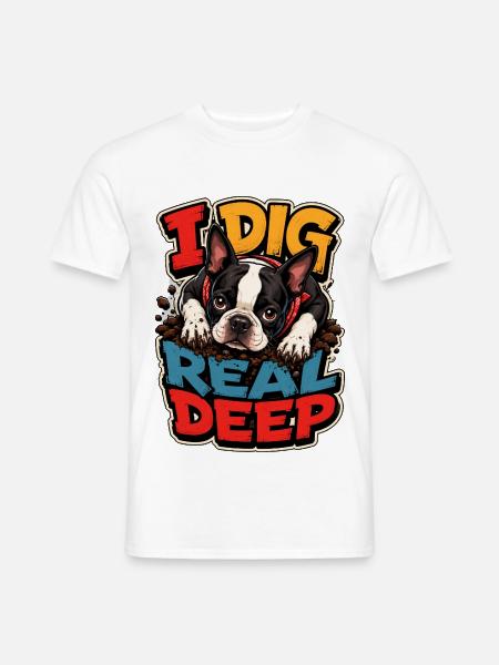 Boston Terrier - Männer T-Shirt - Weiß