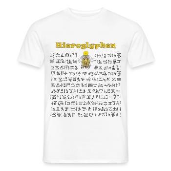 Hiéroglyphes égyptiens - T-shirt homme - blanc - Devant - AI Model Male 178 dark (178cm)