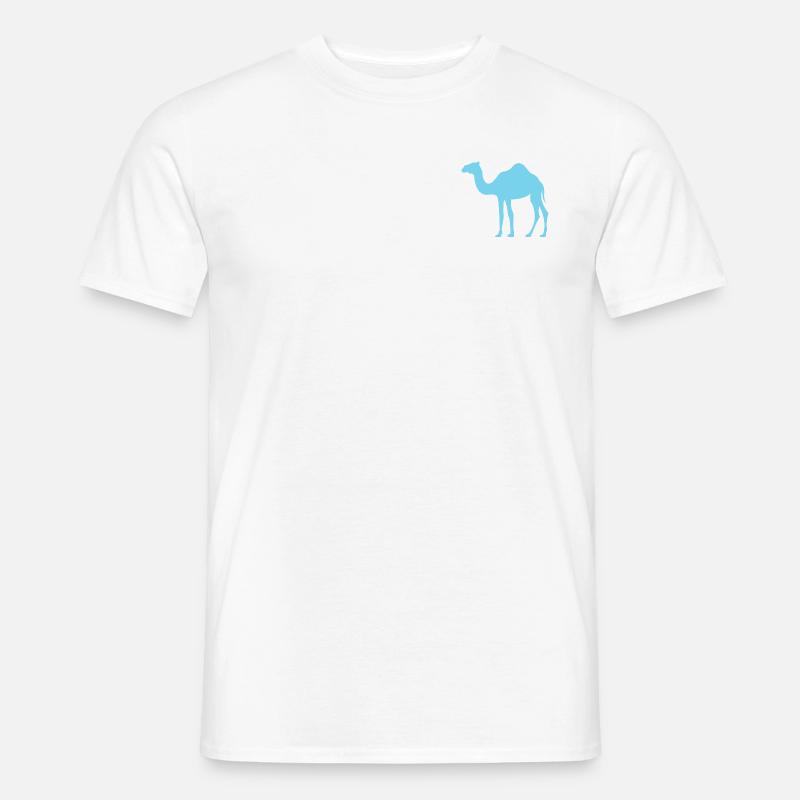 Blaues Kamel - Männer T-Shirt - Weiß