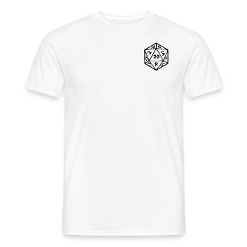 Würfel D20 W20 Tabletop RPG Pen and Paper - Männer T-Shirt - Weiß - Vorne - AI Model Male 178 dark (178cm)