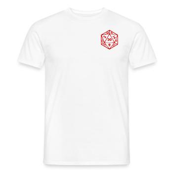 Dice D20 W20 Stylo RPG de table et papier - T-shirt homme - blanc - Devant - AI Model Male 178 dark (178cm)