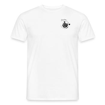 BUT FIRST COFFEE - Kaffee Liebe Kaffeeliebhaber - Männer T-Shirt - Weiß - Vorne - AI Model Male 178 dark (178cm)