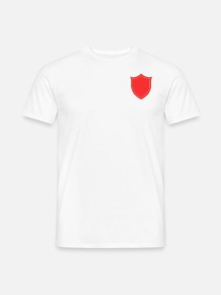shield logo - Männer T-Shirt - Weiß