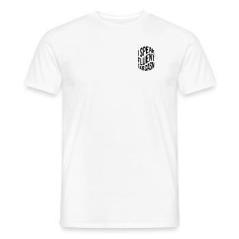 I speak fluent sarcasm - Men's T-Shirt - white - Front - AI Model Male 178 dark (178cm)