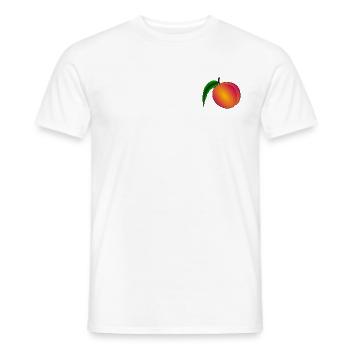 peach - Men's T-Shirt - white - Front - AI Model Male 178 dark (178cm)