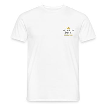 Les légendes naissent en décembre - T-shirt homme - blanc - Devant - AI Model Male 178 dark (178cm)