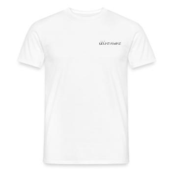 Keep it simple - Männer T-Shirt - Weiß - Vorne - AI Model Male 178 dark (178cm)