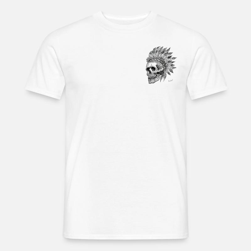 Indischer Schädel - Männer T-Shirt - Weiß