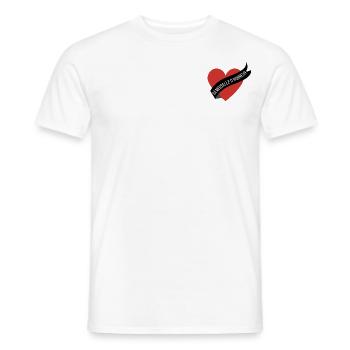 Brautjungfer rotes Herz und Band - Männer T-Shirt - Weiß - Vorne - AI Model Male 178 dark (178cm)