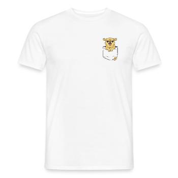 Taschen-Süßer Hund - Männer T-Shirt - Weiß - Vorne - AI Model Male 178 dark (178cm)