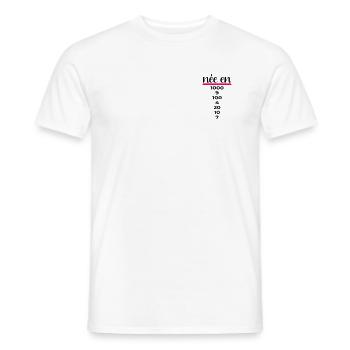 Chiffres Français 1997 Anniversaire - T-shirt homme - blanc - Devant - AI Model Male 178 dark (178cm)