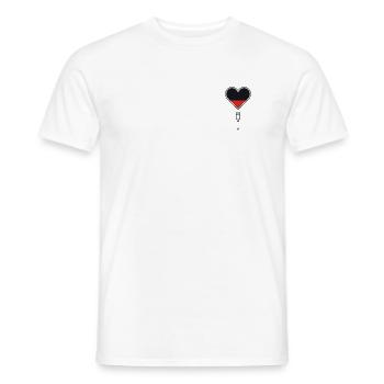 Herz ausgelaugt - Männer T-Shirt - Weiß - Vorne - AI Model Male 178 dark (178cm)