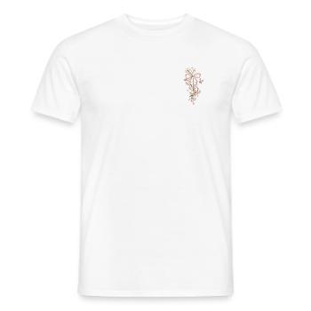 Blütenkreuz mit Rosa Band - Männer T-Shirt - Weiß - Vorne - AI Model Male 178 dark (178cm)