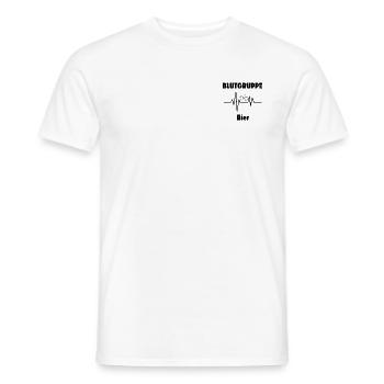 Blutgruppe Bier - Männer T-Shirt - Weiß - Vorne - AI Model Male 178 dark (178cm)
