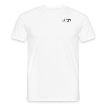 Beate black - Männer T-Shirt - Weiß - Vorne - AI Model Male 178 dark (178cm)