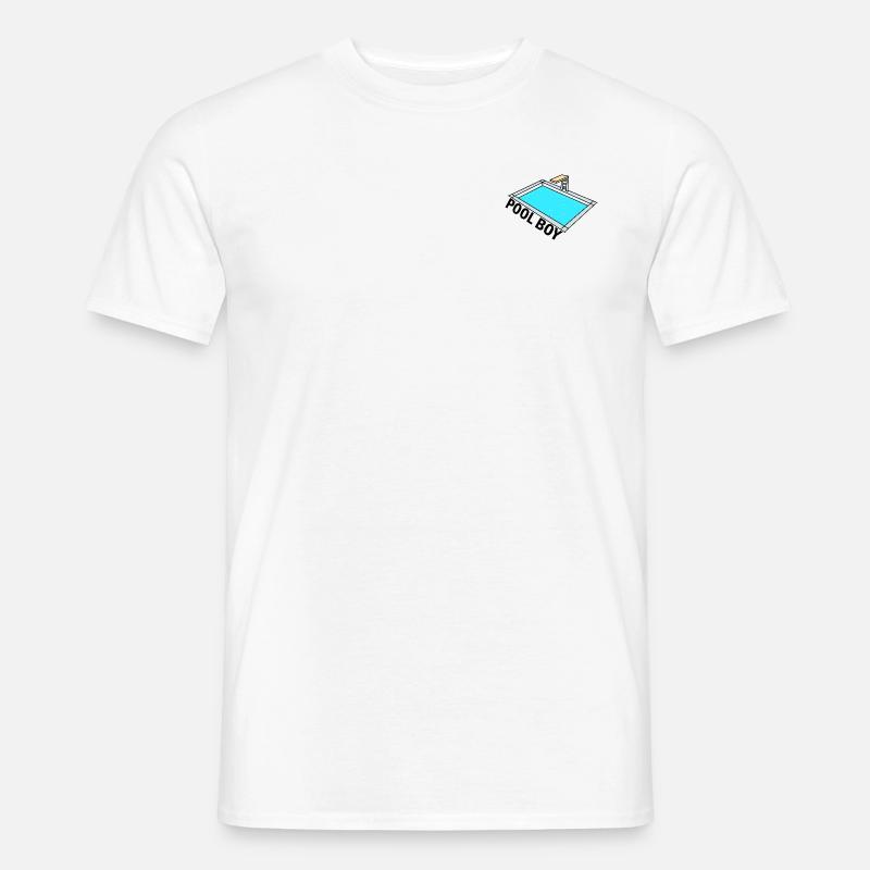 Pool Boy - Pool Junge - Design - Männer T-Shirt - Weiß