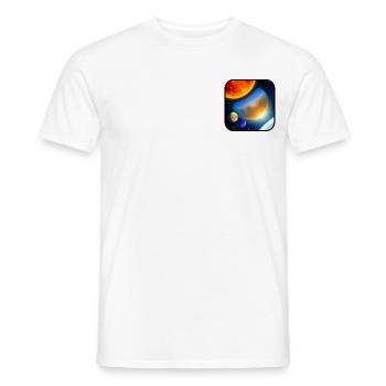 Medley de Planètes - T-shirt homme - blanc - Devant - AI Model Male 178 dark (178cm)