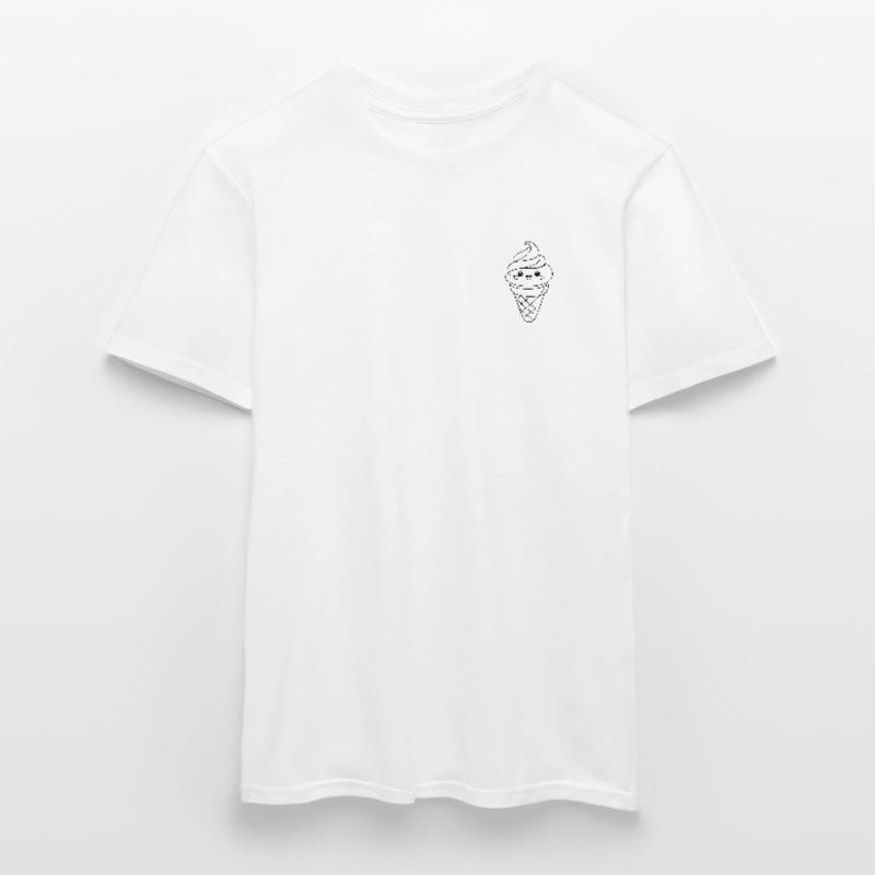Softeis Eiscreme Icon Minimal Statement Männer T-Shirt