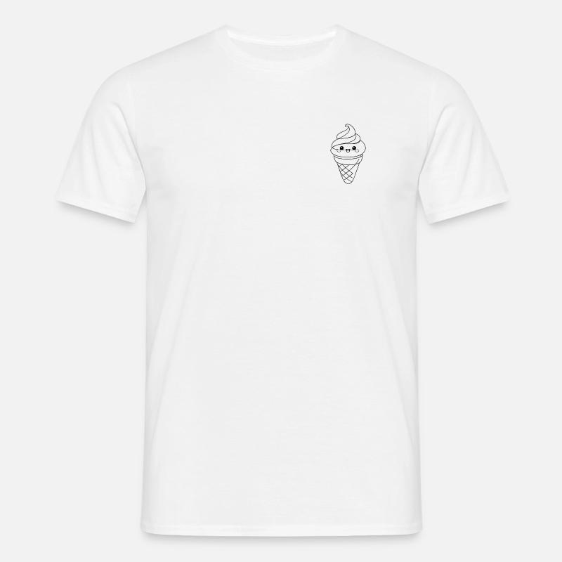 Softeis Eiscreme Icon Minimal Statement - Men's T-Shirt - white