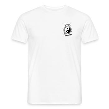 yin yang ENERGIE RELAXATION - T-shirt homme - blanc - Devant - AI Model Male 178 dark (178cm)