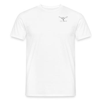 Pas à pas noir - T-shirt homme - blanc - Devant - AI Model Male 178 dark (178cm)