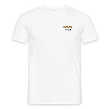 French baguette - Men's T-Shirt - white - Front - AI Model Male 178 dark (178cm)