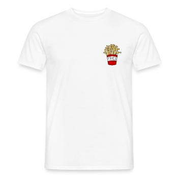 FRIES - Men's T-Shirt - white - Front - AI Model Male 178 dark (178cm)