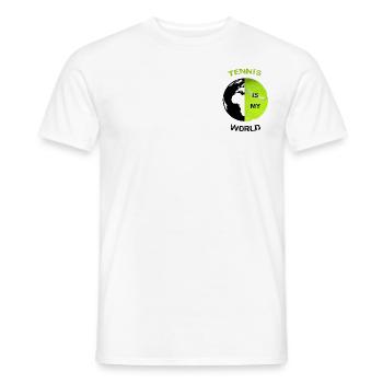 T shirt tennis - T-shirt homme - blanc - Devant - AI Model Male 178 dark (178cm)