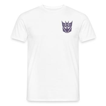 Transformers Earth Spark Brustmotiv Decepticons - Männer T-Shirt - Weiß - Vorne - AI Model Male 178 dark (178cm)