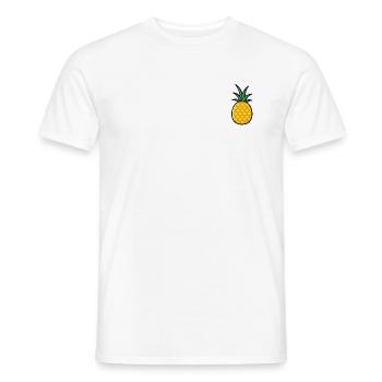 Ananas Logo Style - Männer T-Shirt - Weiß - Vorne - AI Model Male 178 dark (178cm)