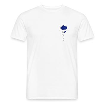 lignes de fleurs - T-shirt homme - blanc - Devant - AI Model Male 178 dark (178cm)