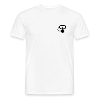 Logo de plongée sous-marine - T-shirt homme - blanc - Devant - AI Model Male 178 dark (178cm)