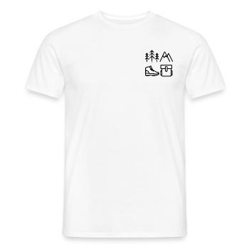 Wandern Berge Wald - Männer T-Shirt - Weiß - Vorne - AI Model Male 178 dark (178cm)