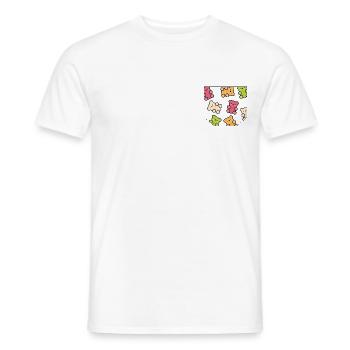 Breast Bag Gummy Bear Gift Idea - Men's T-Shirt - white - Front - AI Model Male 178 dark (178cm)
