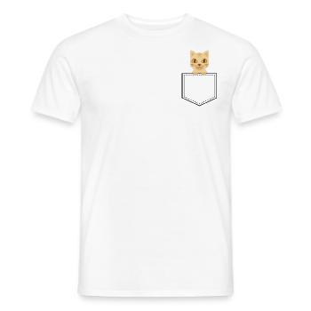 Taschentier Katze rot getigert - Männer T-Shirt - Weiß - Vorne - AI Model Male 178 dark (178cm)