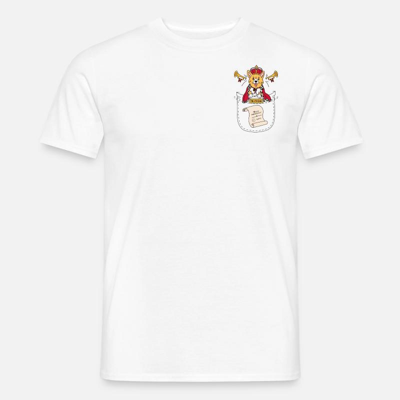 King Corgi - Männer T-Shirt - Weiß