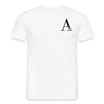 Letter A - Men's T-Shirt - white - Front - AI Model Male 178 dark (178cm)