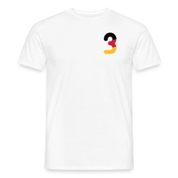 EM 2012 Deutschland Fußball Nationalmannschaft - Männer T-Shirt - Weiß - Vorne - AI Model Male 178 dark (178cm)