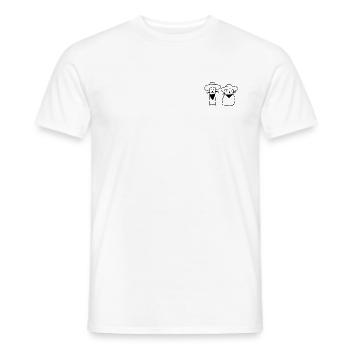2 Cowboy Cats - Männer T-Shirt - Weiß - Vorne - AI Model Male 178 dark (178cm)