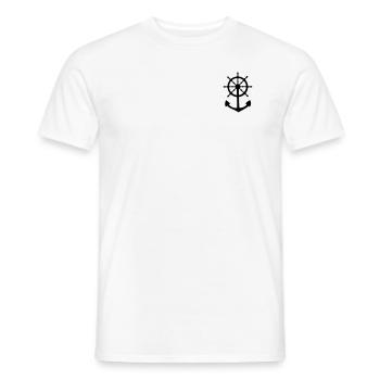Steuerrad und Anker - Männer T-Shirt - Weiß - Vorne - AI Model Male 178 dark (178cm)