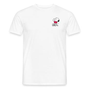 Peanuts Snoopy mit Herz - Männer T-Shirt - Weiß - Vorne - AI Model Male 178 dark (178cm)