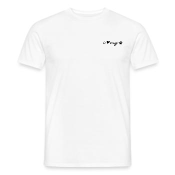 J’aime mon chien - T-shirt homme - blanc - Devant - AI Model Male 178 dark (178cm)
