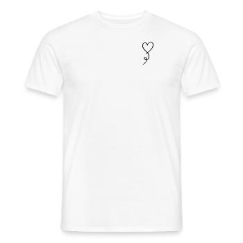 Heart on a Thread, Heart Balloon - Men's T-Shirt - white - Front - AI Model Male 178 dark (178cm)