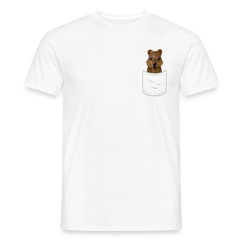 Quokka kangourou mignon poche poitrine - T-shirt homme - blanc - Devant - AI Model Male 178 dark (178cm)