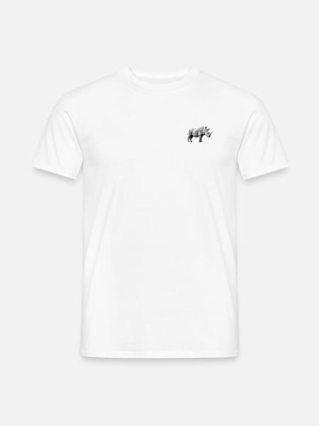 RHINO - Männer T-Shirt - Weiß