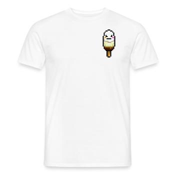 Angry Ice Cream - Men's T-Shirt - white - Front - AI Model Male 178 dark (178cm)