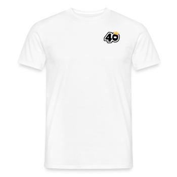 40 mit Krone - Männer T-Shirt - Weiß - Vorne - AI Model Male 178 dark (178cm)