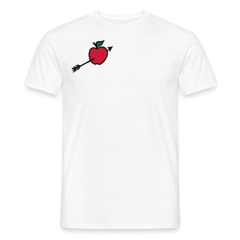 Wilhelm Tell Apfel I love - Männer T-Shirt - Weiß - Vorne - AI Model Male 178 dark (178cm)