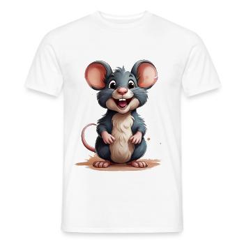 Mouse or rat - Men's T-Shirt - white - Front - AI Model Male 178 dark (178cm)