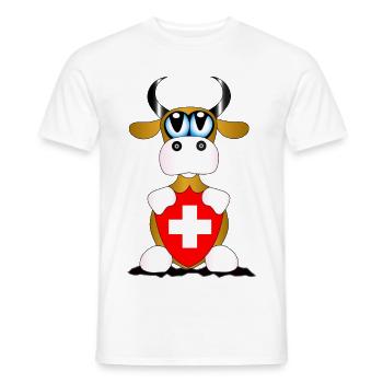 Kuh Schweiz - Männer T-Shirt - Weiß - Vorne - AI Model Male 178 dark (178cm)